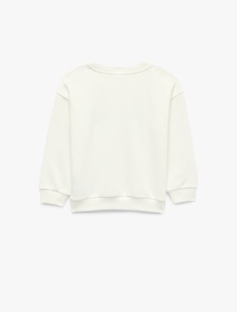 Atatürk Baskılı Uzun Kollu Bisiklet Yaka Sweatshirt