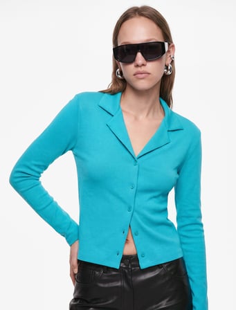 Slim Fit Pamuklu Uzun Kollu Düğmeli Polo Yaka Tişört