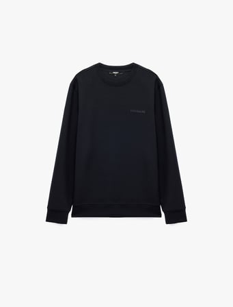 Üç İplik Şardonlu Bisiklet Yaka Uzun Kollu Baskılı Sweatshirt