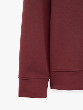 Üç İplik Şardonlu Uzun Kollu Bisiklet Yaka Baskılı Sweatshirt