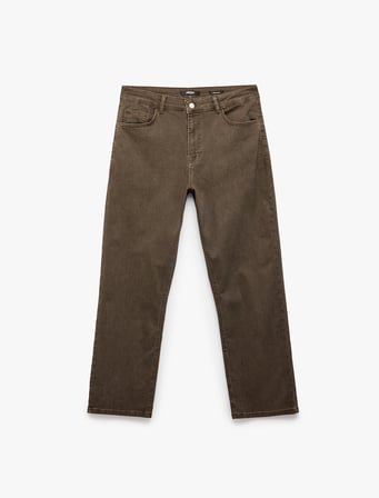 Normal Bel Cepli Pamuklu Tapered Pantolon