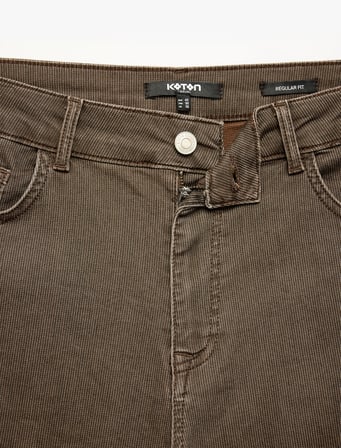 Normal Bel Cepli Pamuklu Tapered Pantolon