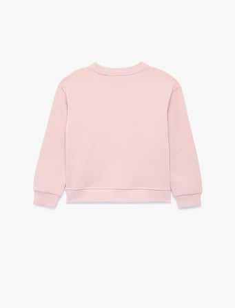 Kuromi Baskılı Uzun Kollu Bisiklet Yaka Şardonlu Lisanslı Sweatshirt