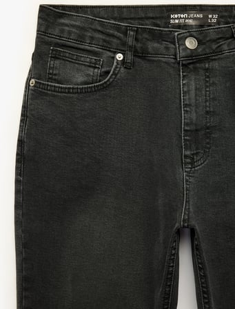 Pamuklu Normal Bel 5 Cepli Slim Fit Jean Pantolon - Brad Jean