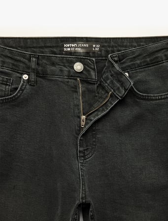 Pamuklu Normal Bel 5 Cepli Slim Fit Jean Pantolon - Brad Jean