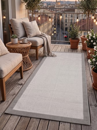Vektör Sisal Halı Kaymaz Taban Silinebilir Yıkanabilir Modern Salon Mutfak Koridor Halısı Beyaz Gri