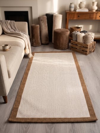 Vektör Sisal Halı Kaymaz Taban Silinebilir Yıkanabilir Modern Salon Mutfak Koridor Halısı Beyaz Jüt