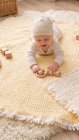 Oeko-Tex Sertifikalı Organik Pamuk Müslin Bebek Yorganı Çift Taraflı 100x150 cm