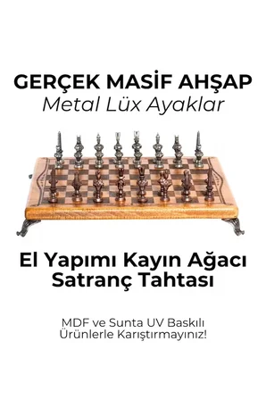 MC40 Antik Mısır Figürlü Metal Satranç Takımı - Lüks Hediyelik Satranç Takımı - 25x25 cm