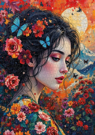 Nova Puzzle 1000 Parça Ay Işığında Çiçekli Düşler Puzzle - 41196