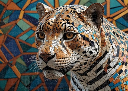 Nova Puzzle 1000 Parçalı Mozaik Jaguarın Derin Bakışı Puzzle - 41207