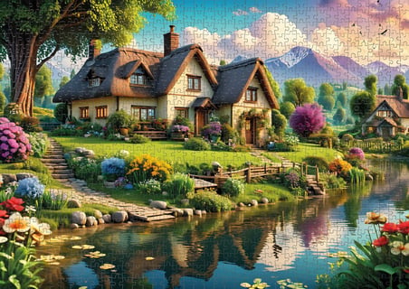 Nova Puzzle 1000 Parçalık Göl Kenarı Rüyası Puzzle - 41215
