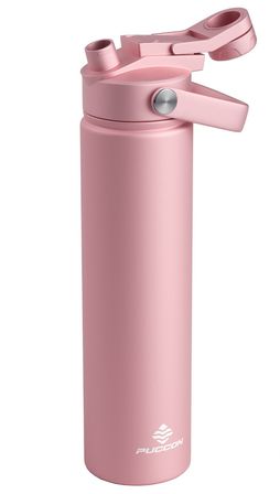 Puccon 750 ml Pembe Paslanmaz Çelik Termos/Matara/Suluk