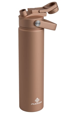 Puccon 750 ml Kahverengi Paslanmaz Çelik Termos/Matara/Suluk