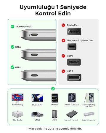 USB4 USB-C Kablo 1.8 m 240W 40Gbps 8K 60Hz 4K 144Hz Thunderbolt 3/4 Uyumlu Type-C Hızlı Şarj Veri Görüntü ve Ses Aktarım Kablosu