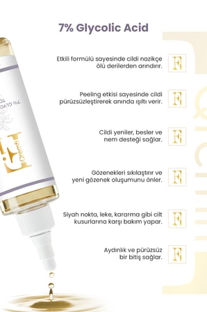 Cilt Yenileyici, Aydınlatıcı ve Ton Eşitleyici %7 Glikolik Asit Tonik 200 ml