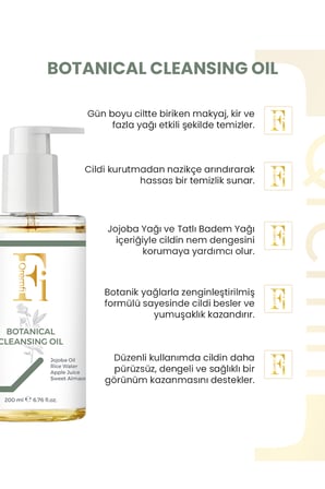 Botanical Cleansing Oil - Makyaj, Yüz ve Vücut Bitkisel Temizleme Yağı 200 ml
