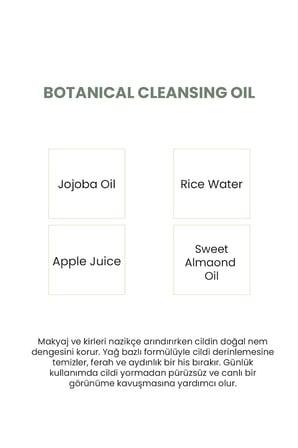 Botanical Cleansing Oil - Makyaj, Yüz ve Vücut Bitkisel Temizleme Yağı 200 ml