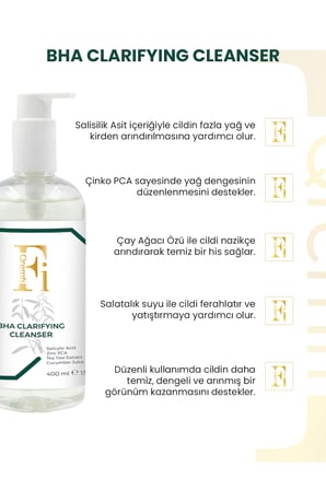 Salisilik Asit İçeren Yağ ve Siyah Nokta Karşıtı Arındırıcı BHA Yüz Temizleme Jeli 400 ml