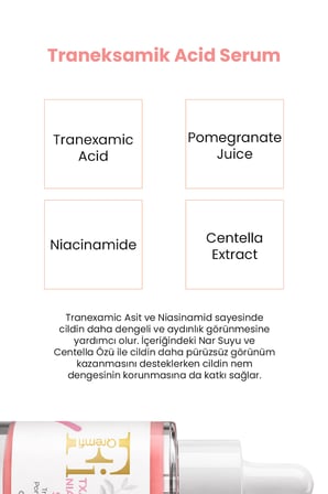 Traneksamik Acid - Niacinamide TXA Serum | Leke Karşıtı | Bariyer Güçlendirici | Yatıştırıcı | 30 ml