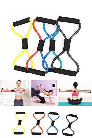 Pilates Direnç Lastiği – Egzersiz, Fitness ve Esneme Bandı Seti