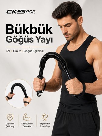 CKSPOR  30 kg Bükbük Göğüs Yayı Kol Omuz Göğüs Kas Geliştirici Power Twister