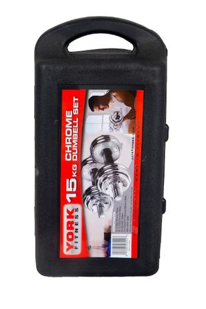 CKSpor 15 Kg Krom Dumbell Seti Çantalı Döküm Plaka Dambıl Seti