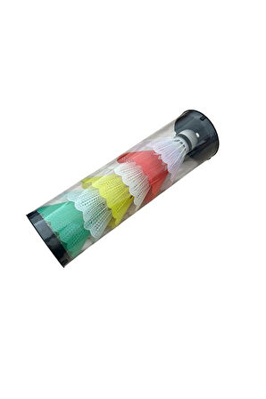 Badminton Topu 6’lı Yeni Renkli – Renkli Tüy Top Seti