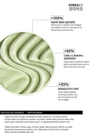 Matcha Therapy  Saç Maskesi | Güçlendirici Parlaklık Verici İ̇Peksi Yumuşaklık 200 Ml