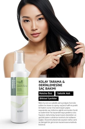 Matcha Mucize Leaving In Spray | Nemlendirici Hacim veren Yapılandırıcı Saç Spreyi 150 ml