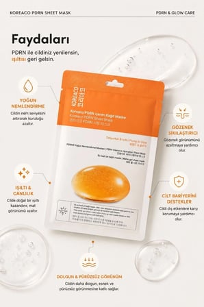 PDRN Sheet Mask | Dolgun ve Canlı Cilt Görünümüne Yardımcı Maske
