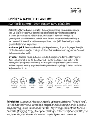 Kaş Kirpik Serumu | Biotin Keratin Argan Yağı E Vitamini İçeren Bakım Serumu