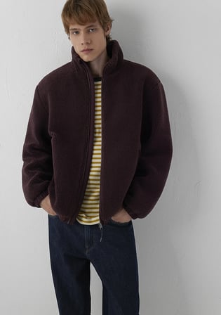 Mavi Jeans Nakışlı Dik Yaka Mor Sherpa Mont 0110882-70223