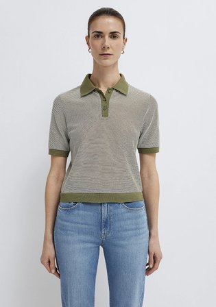 Çizgili Yeşil Polo Tişört 1614310-91729