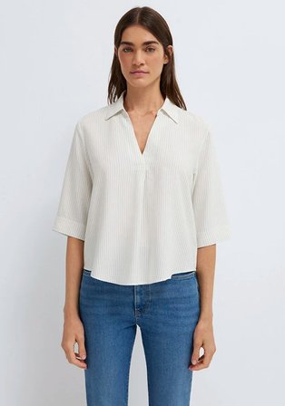 Mavi M1211612-80767 Çizgili T-Shirt Kadın Tişört