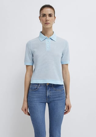 Çizgili Mavi Polo Tişört 1614310-91728