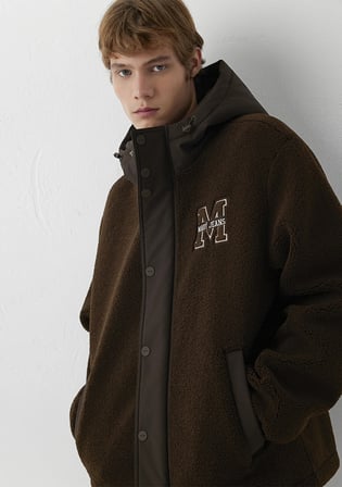 M Logo Patchli Kahverengi Sherpa Mont 0110628-90707