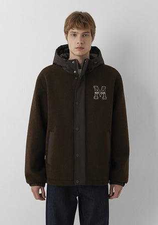 M Logo Patchli Kahverengi Sherpa Mont 0110628-90707