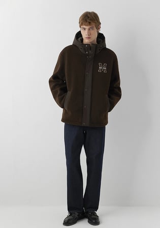 M Logo Patchli Kahverengi Sherpa Mont 0110628-90707