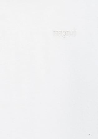 Mavi Logo Nakışlı Beyaz Tişört 6610493-620