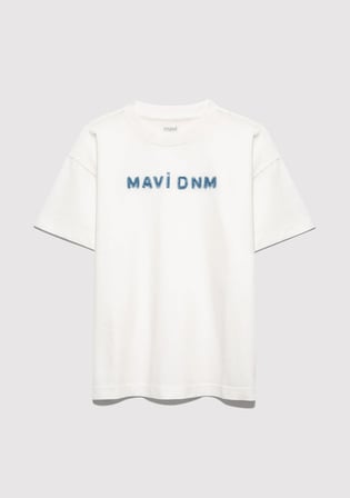 Mavi Dnm Baskılı Ekru Tişört 6610506-70057