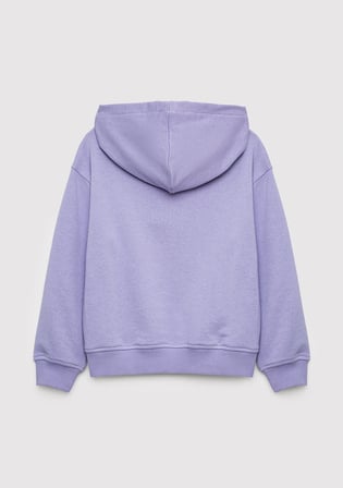 Mavi Logo Baskılı Kapüşonlu Mor Sweatshirt 7S10147-70557