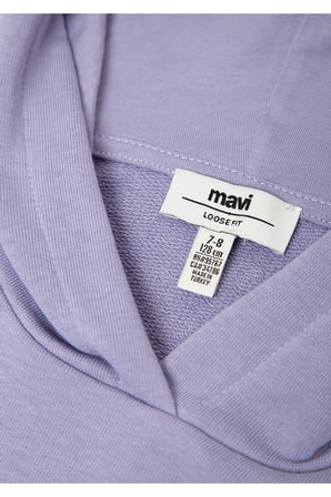 MAVİ MAVİ LOGO BASKILI KAPŞONLU SWEATSHIRT Me SWEATSHIRT M7S10147-70557 MOR