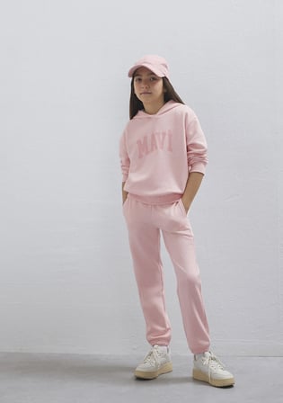 Mavi Logo Baskılı Pembe Eşofman Takımı 7T10004-71007