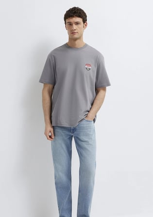 Mavi Jeans Baskılı Gri Tişört 0613599-85550