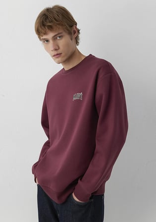 Mavi Logo Baskılı Bordo Sweatshirt 0611716-70393