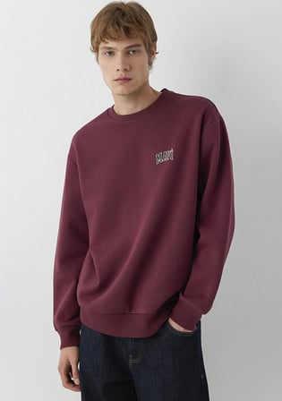 Mavi Logo Baskılı Bordo Sweatshirt 0611716-70393