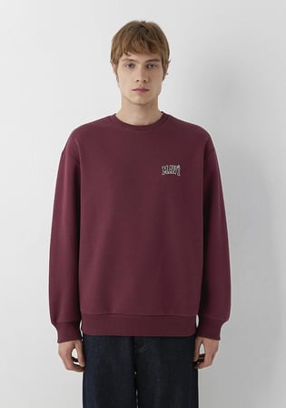 Mavi Logo Baskılı Bordo Sweatshirt 0611716-70393