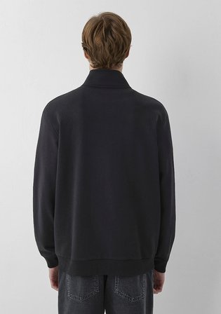 Fermuarlı Siyah Basic Sweatshirt 0S10621-900