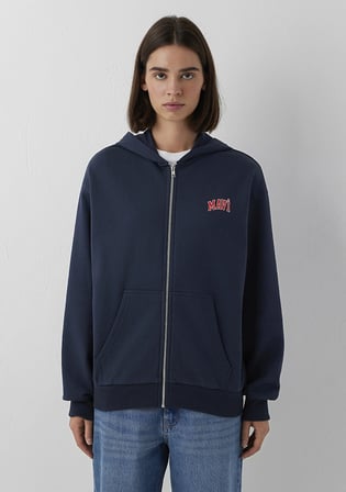 Kapüşonlu Lacivert Sweatshirt 1S10178-70490